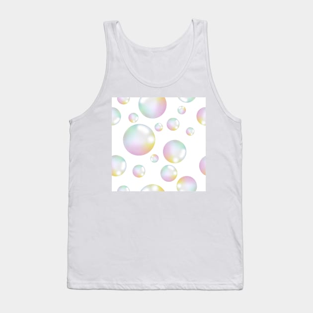 Soap Bublle Background Pattern Seamless Tank Top by MichelMM